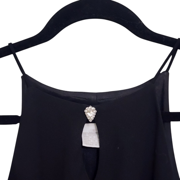 Vintage 90s Y2k Maxi Dress 6 Black Halter Neck Formal Wedding Capsule Minimalist - Picture 3 of 5